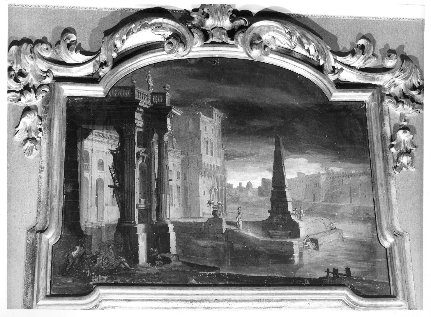 Paesaggio con edifici e figure - Palazzo Caprara Montpensier, Bologna